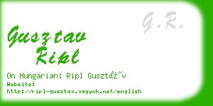 gusztav ripl business card